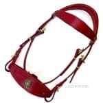 red leather baroque bridle Lazypony