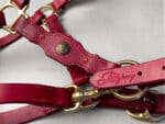Baroque leather halter Lazypony, handmade padded adjustable horse halter