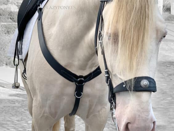 Western breastplate Lazypony, handmade leather horse breast collar