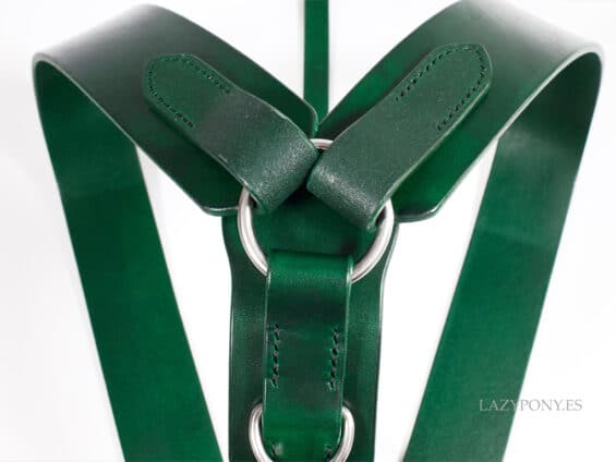 Western breastplate Lazypony, handmade leather horse breast collar