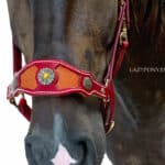 Leather halter noseband Lazypony, handmade Bronc Noseband