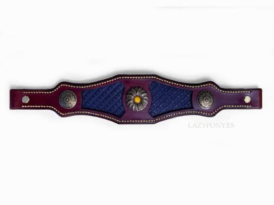 Leather halter noseband Lazypony, handmade Bronc Noseband