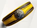 fancy dog leather collar