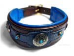 wide leather dog collar