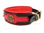 wide leather dog collar