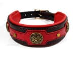 wide leather dog collar