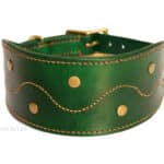 embroidered leather dog collar Lazypony