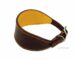 brown plain leather hound collar