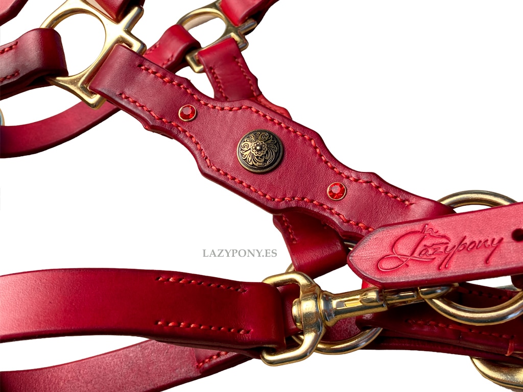 Red horse halter Lazypony