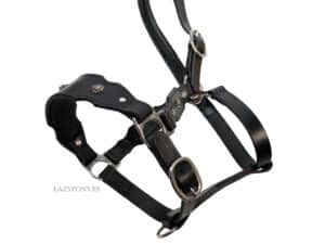 Black Baroque horse halter Lazypony