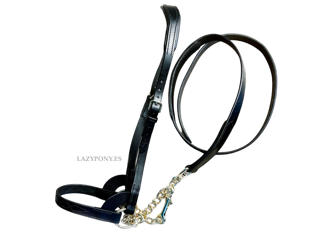 2526 show horse halter with chain lead LAZYPONY