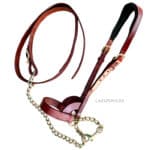 leather show horse halter with chain lead LAZYPONY
