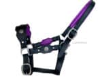 Black and purple Baroque horse halter Lazypony