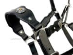 black Leather Baroque horse halter Lazypony