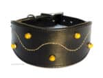 personalized greyhound leather collar with name tag