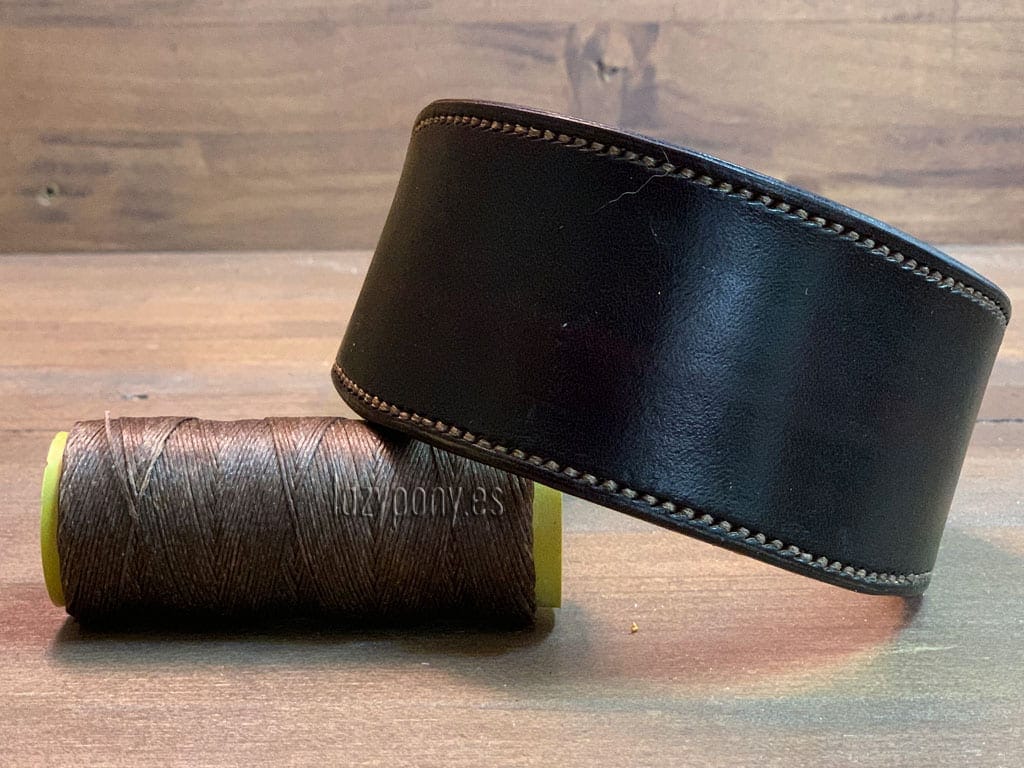 Brown hound dog collar
