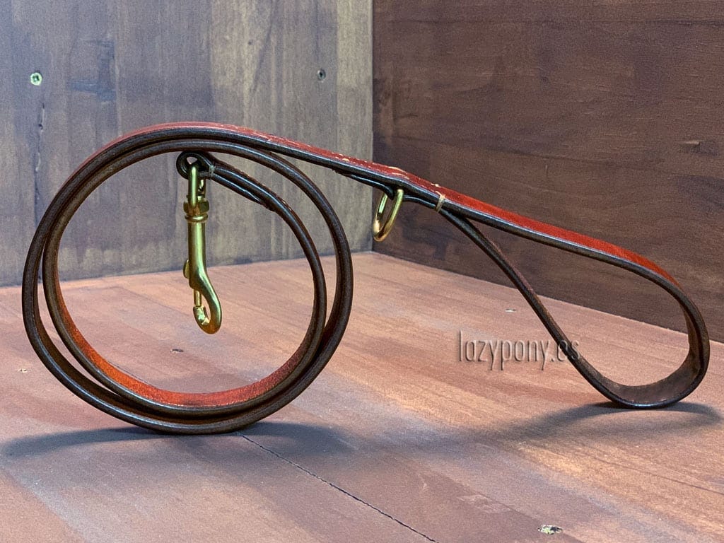 Brown leather dog lead