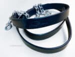 Lead rope with chain Lazypony, leather handmade horse lead
