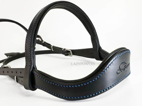 custom leather cavesson bridle