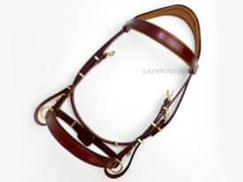 custom leather cavesson bridle