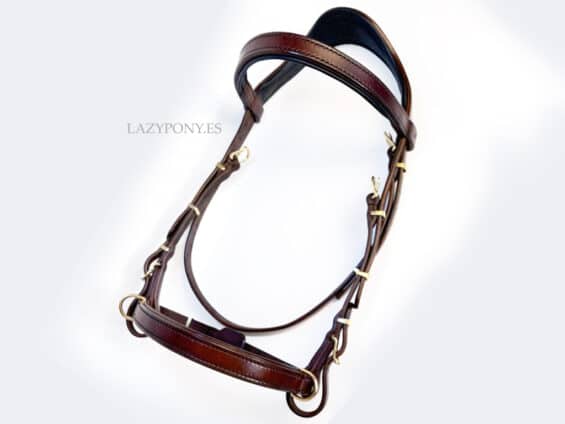 custom leather cavesson bridle