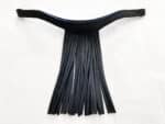 Leather browband Vaquero Lazypony, handmade mosquero browband with fringe