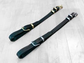 Сheekpieces Baroque Lazypony, leather сheek pieces with noseband loop