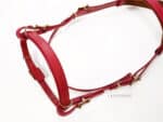Handcrafted horse bridle WE Lazypony, leather handmade cavesson headstall, pink horse bridle with baroque buckles