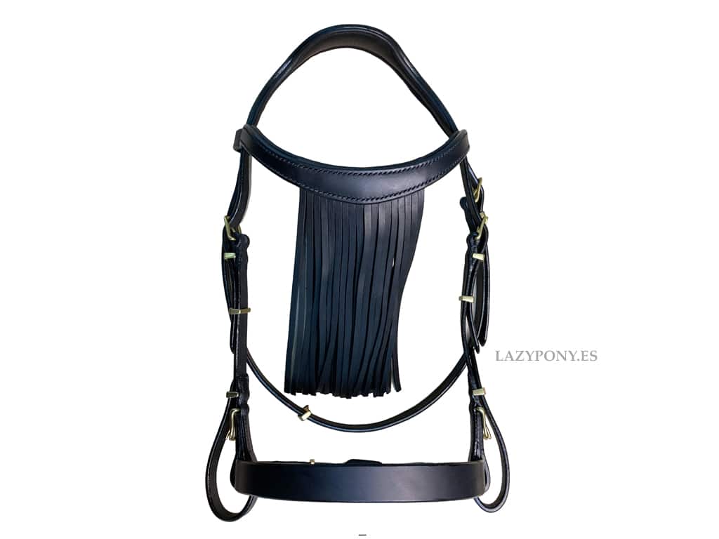 2464 fringe browband bridle Lazypony