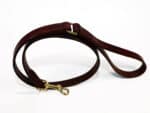 brown leather dog lead Lazypony