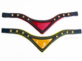 Patent browband Trilliant Lazypony, handmade horse leather browband
