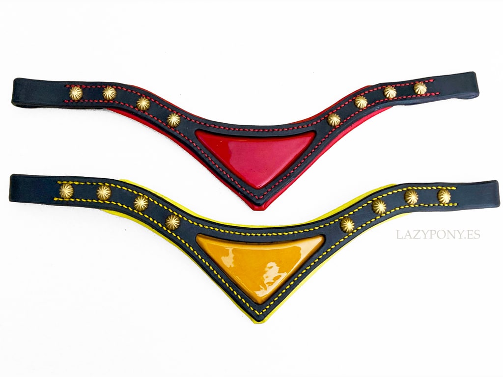 1996 Patent browband Trilliant Lazypony, handmade horse leather browband