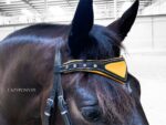Patent browband Trilliant Lazypony, handmade horse leather browband