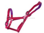 pink leather horse halter