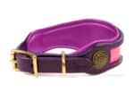 Greyhound collar Granada Lazypony, custom wide leather dog collar