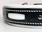 leather custom collar with cut-outs