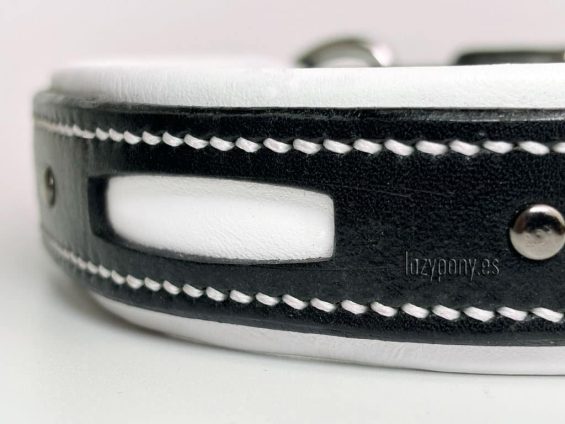 leather custom collar with cut-outs