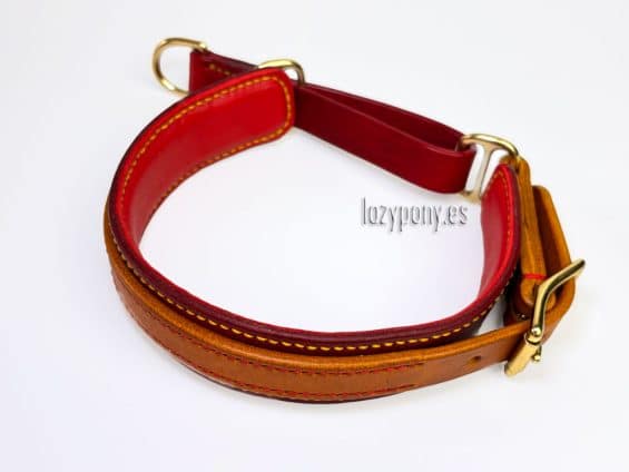 foxhound leather martingale dog collar Lazypony