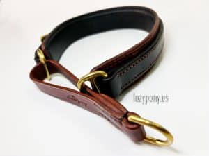 foxhound leather martingale dog collar Lazypony