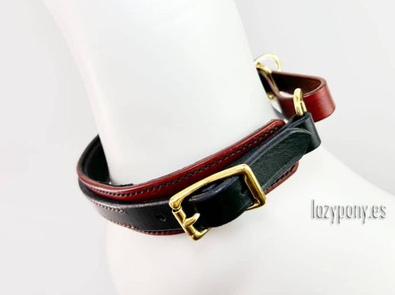 Leather martingale dog collar Foxhound Lazypony - Image 1