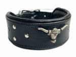 Wide Leather Dog Collar Bull Lazypony