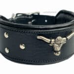Wide Leather Dog Collar Bull Lazypony