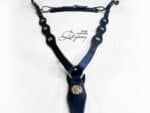 Portuguese Breastplate Lazypony, handmade leather horse breast collar