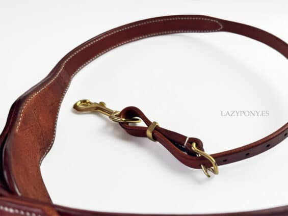 Portuguese Breastplate Lazypony, handmade leather horse breast collar