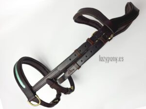 brown bitless patent leather sidepull lazypony
