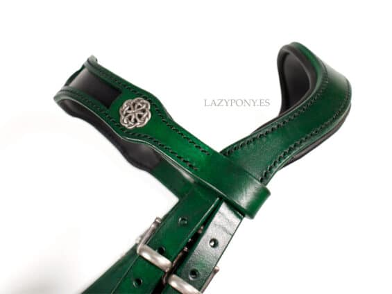Medieval leather bridle Lazypony, baroque handmade horse headstall