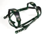 Medieval leather bridle Lazypony, baroque handmade horse headstall