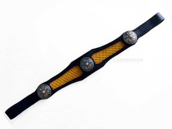 Medieval browband Lazypony, fancy leather horse browband