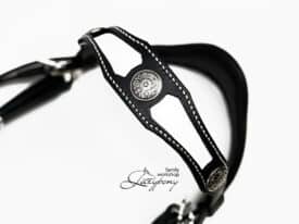 Medieval browband Lazypony, fancy leather horse browband