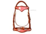 Brown patent leather bridle Lazypony